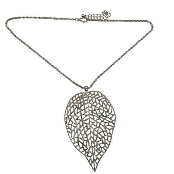 None and/or Unknown Jewelry - Boho Crystal Leaf Statement Necklace